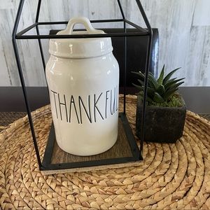 Rae Dunn “THANKFUL” Canister with Lid